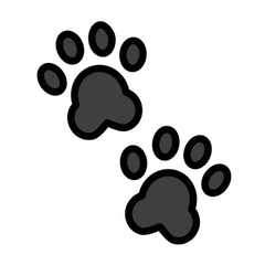 🐾 Huellas de animal Emoji en Openmoji