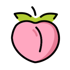 🍑 Peach Emoji in Openmoji