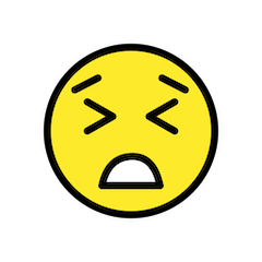 😣 Leidendes Gesicht Emoji auf Openmoji