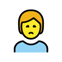 🙍 Persona con el ceño fruncido Emoji en Openmoji