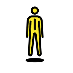 Person In Suit Levitating Emoji in Openmoji
