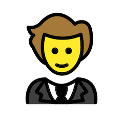 Hombre con esmoquin Emoji Openmoji
