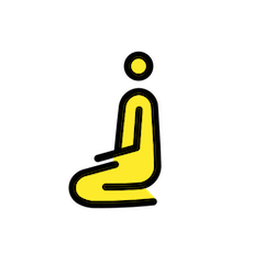 Persona in ginocchio Emoji Openmoji