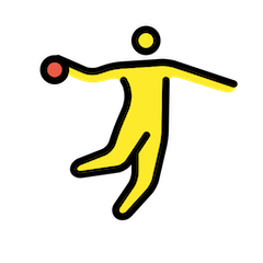 Persona jugando al balonmano Emoji Openmoji