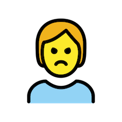 🙎 Persona accigliata Emoji su Openmoji