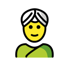 👳 Pessoa com turbante Emoji nos Openmoji