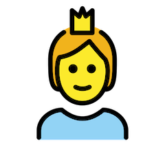 🫅 Persona con corona Emoji su Openmoji