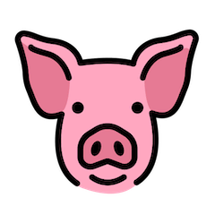 सूअर का चेहरा on Openmoji