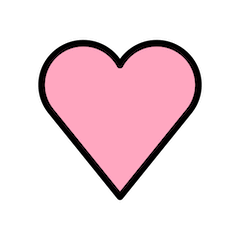 Розовое сердце on Openmoji