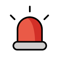 Rotes Blinklicht Emoji Openmoji