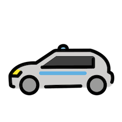 Carro da polícia Emoji Openmoji