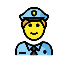 Agente de policía Emoji Openmoji