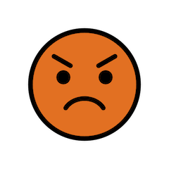 Pouting Face on Openmoji