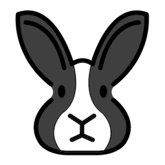 Cara de conejo Emoji Openmoji