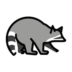 Raccoon on Openmoji