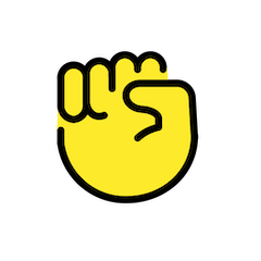 Raised Fist on Openmoji