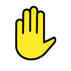 Raised Hand Emoji in Openmoji