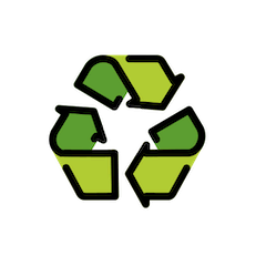 Recyclingsymbool on Openmoji