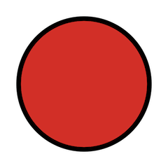 Cercle rouge Émoji Openmoji