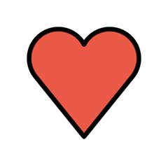 Coração vermelho Emoji Openmoji
