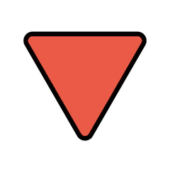 Red Triangle Pointed Down on Openmoji