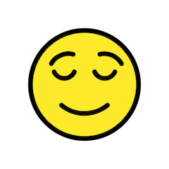 😌 Erleichtertes Gesicht Emoji auf Openmoji