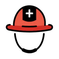 ⛑️ Casco con una cruz blanca Emoji en Openmoji