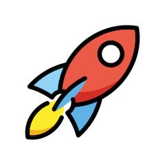 Rocket on Openmoji