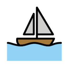 Sailboat Emoji in Openmoji