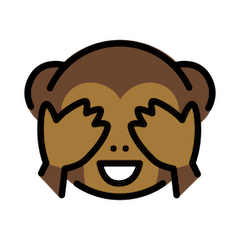 Macaco que não vê nada ruim emoji openmoji