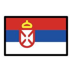 セルビア国旗 on Openmoji