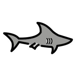 Tubarão Emoji Openmoji