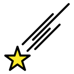 Estrella fugaz Emoji Openmoji