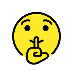 🤫 Cara con gesto de hacer guardar silencio Emoji en Openmoji