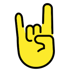 Sign of the Horns Emoji in Openmoji