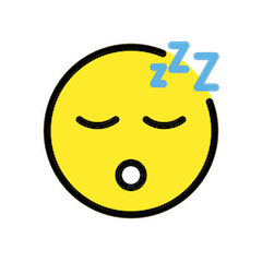 😴 Schlafendes Gesicht Emoji auf Openmoji