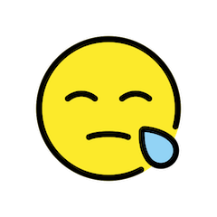 😪 Faccina assonnata Emoji su Openmoji