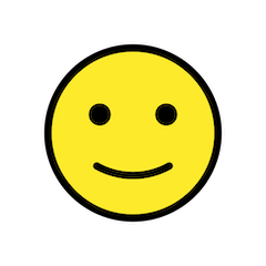 🙂 Cara com ligeiro sorriso Emoji nos Openmoji
