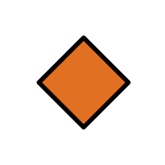 Rombo arancione piccolo Emoji Openmoji