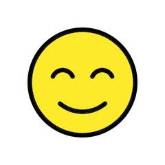 😊 Cara sorridente com olhos semifechados Emoji nos Openmoji