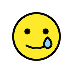 🥲 Faccia sorridente con una lacrima Emoji su Openmoji