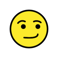 Cara con sonrisa de suficiencia Emoji Openmoji