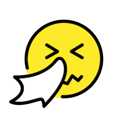 Cara estornudando Emoji Openmoji