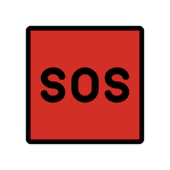 สัญลักษณ์ตัวหนังสือ Sos on Openmoji