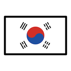 Etelä-Korean Lippu on Openmoji