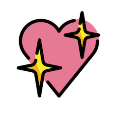 💖 Coração cintilante Emoji nos Openmoji