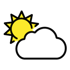 Sun Behind Cloud Emoji in Openmoji