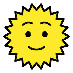Sol com cara Emoji Openmoji