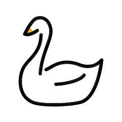 Swan Emoji in Openmoji
