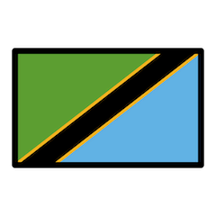 Flagge von Tansania Emoji Openmoji